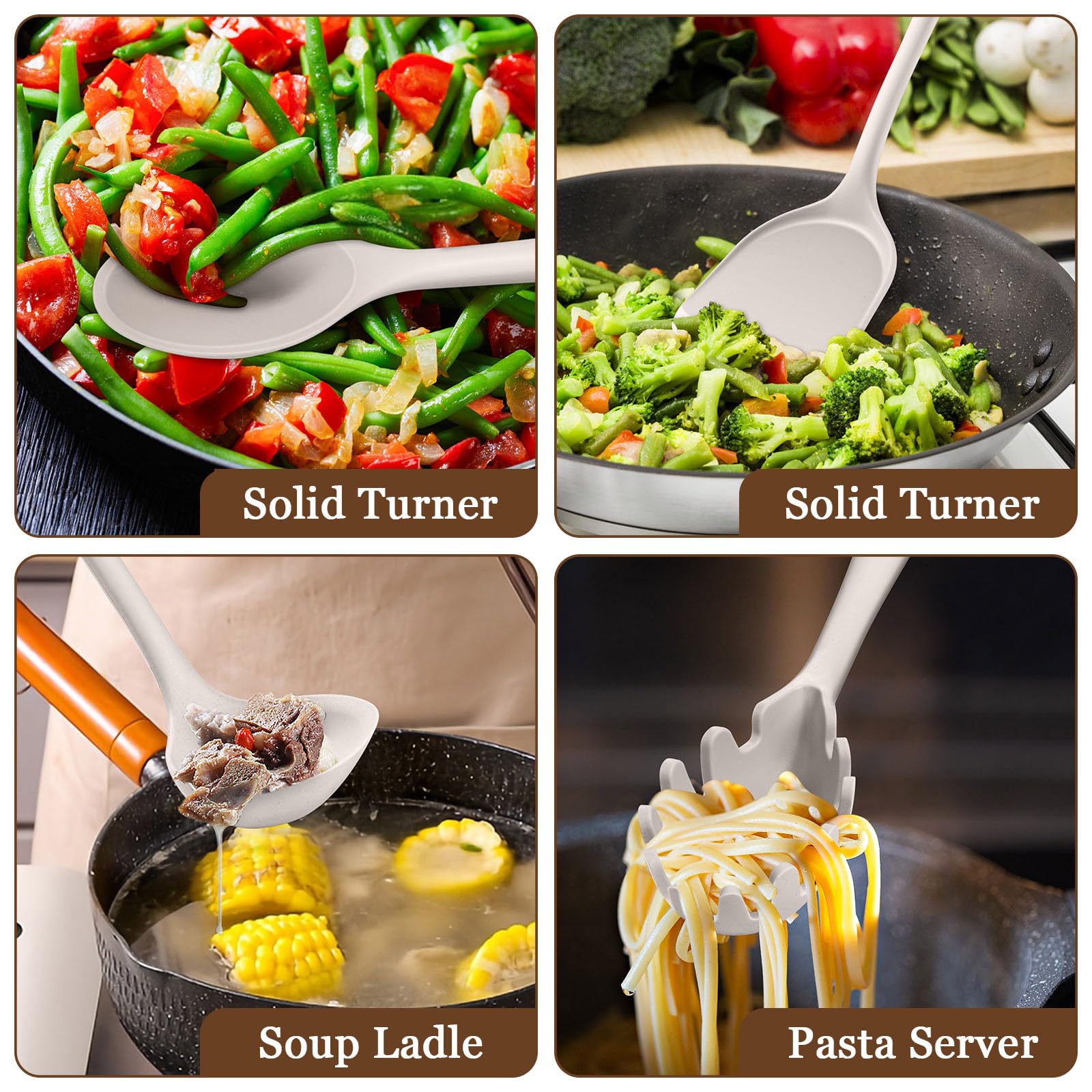 LIANYU soup ladle pours smooth servings of soups and gravies.