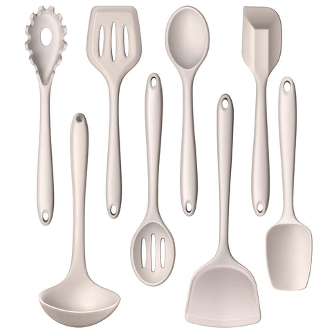 LIANYU silicone spatula for nonstick pans, heat resistant up to 446F, protects cookware.