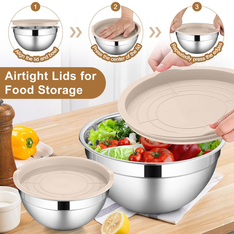 LIANYU airtight lids keep ingredients fresh and prevent leaks.