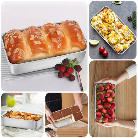 LIANYU loaf pan stackable design saves space between batches.