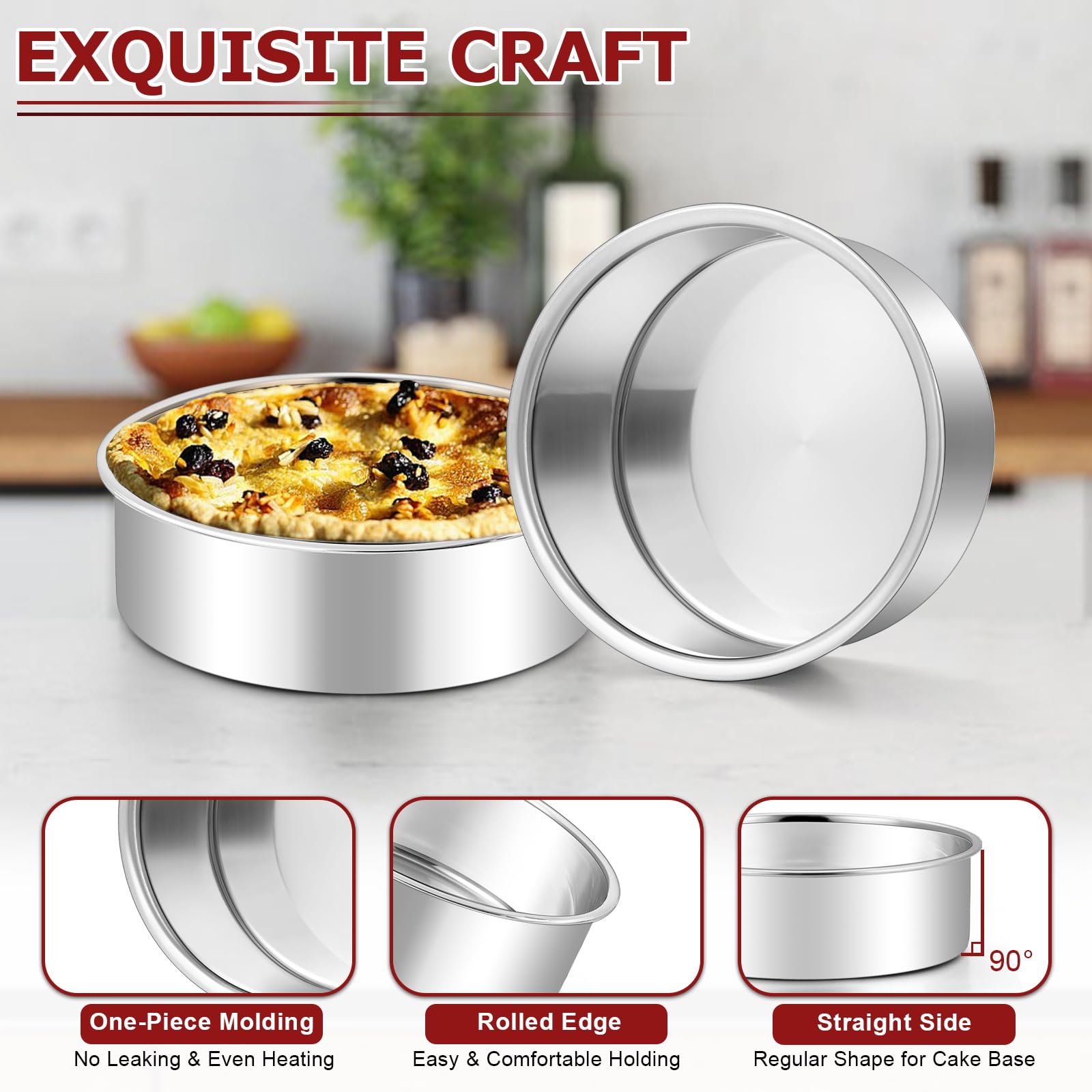 LIANYU one-piece pan design prevents batter leakage for cleaner bakes.