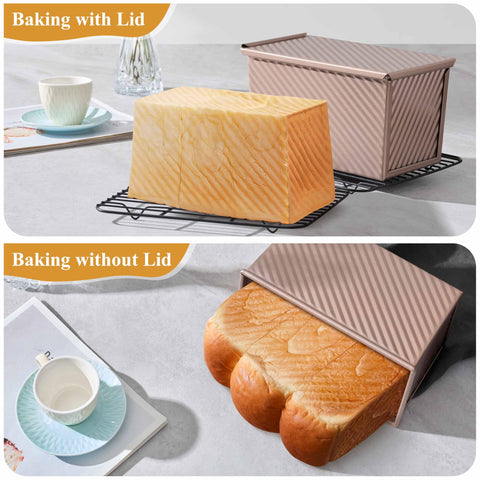 LIANYU Pullman loaf pan easy cleanup after baking.