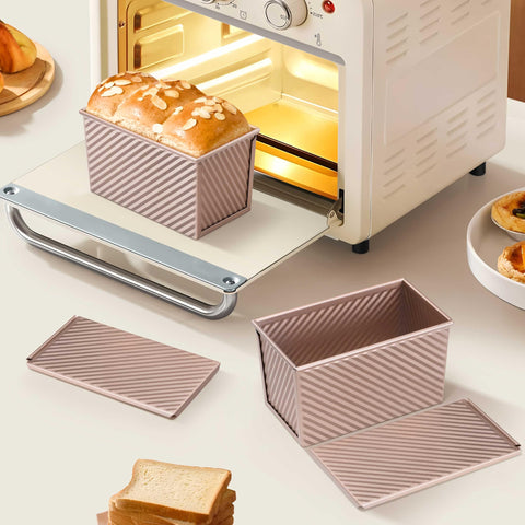 LIANYU Pullman loaf pan nonstick coating ensures easy release.