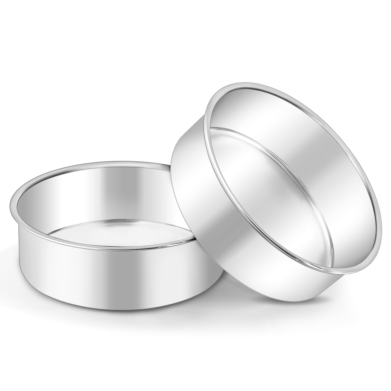 LIANYU round cake pans set of 2 with smooth release surface for effortless baking.