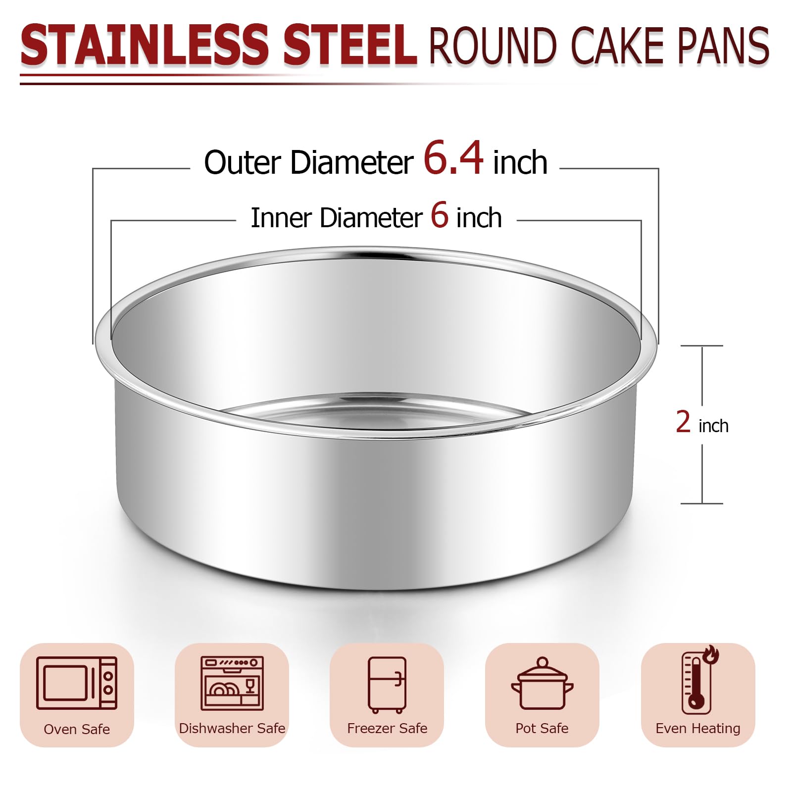 LIANYU round stainless steel pans offer durable bakeware with professional-grade performance.