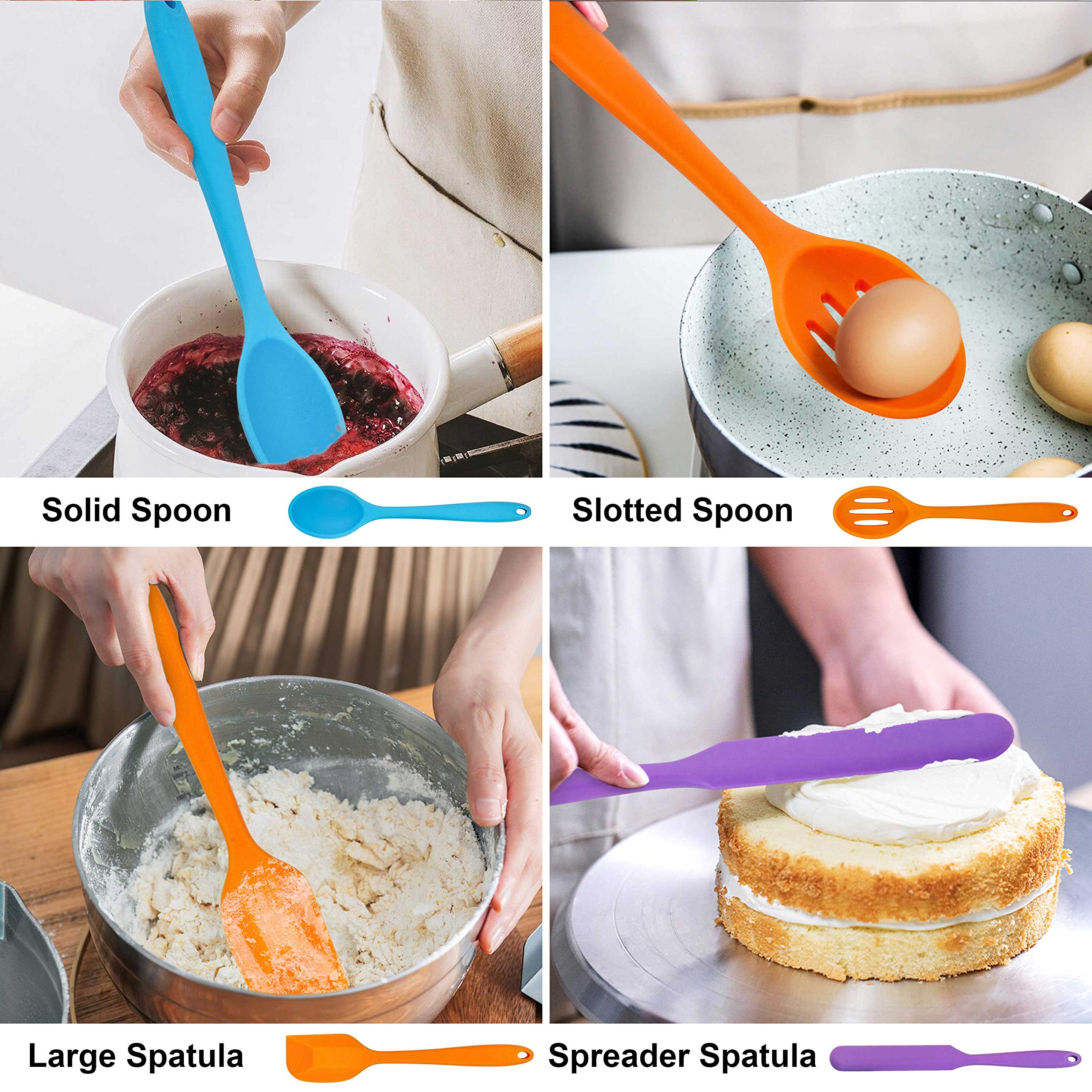 LIANYU solid spoon and slotted spoon versatile for soups and stews