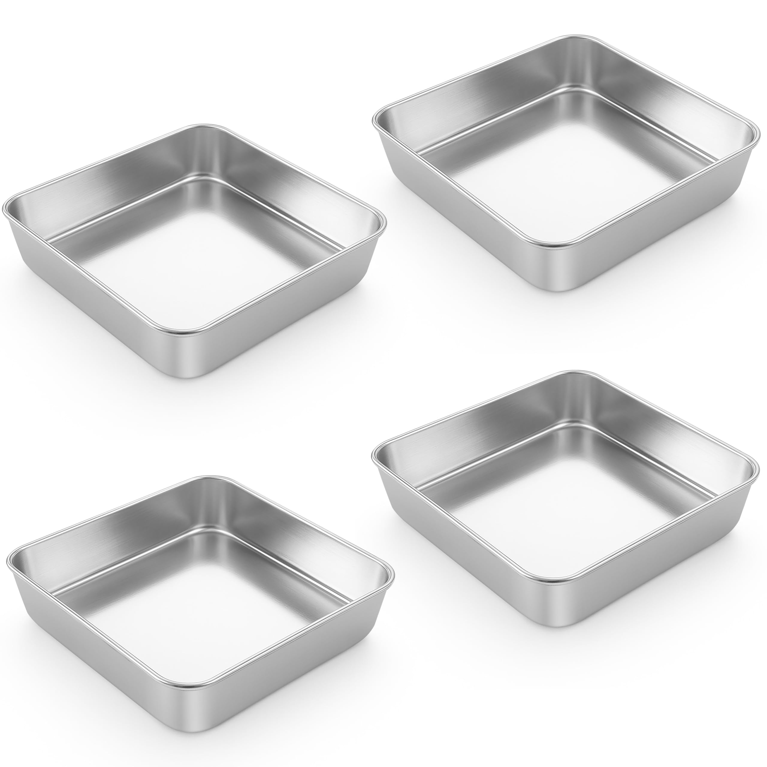 LIANYU 8-inch square pan set for even heat and easy release in baking