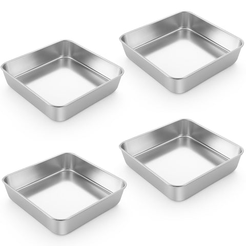 LIANYU 8-inch square pan set for even heat and easy release in baking