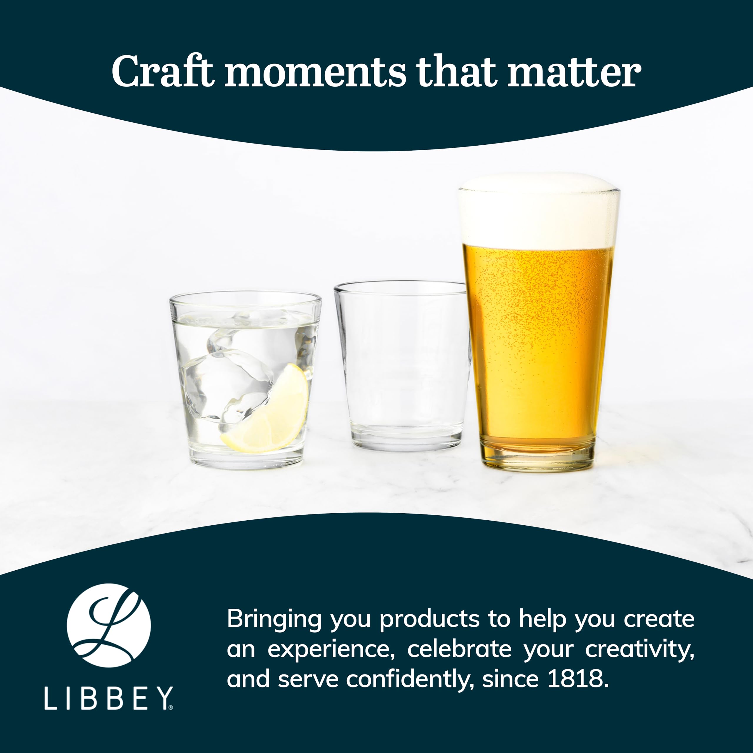 Libbey 1639HT Duratuff glass offers clear clarity for cocktails, water, and soda.