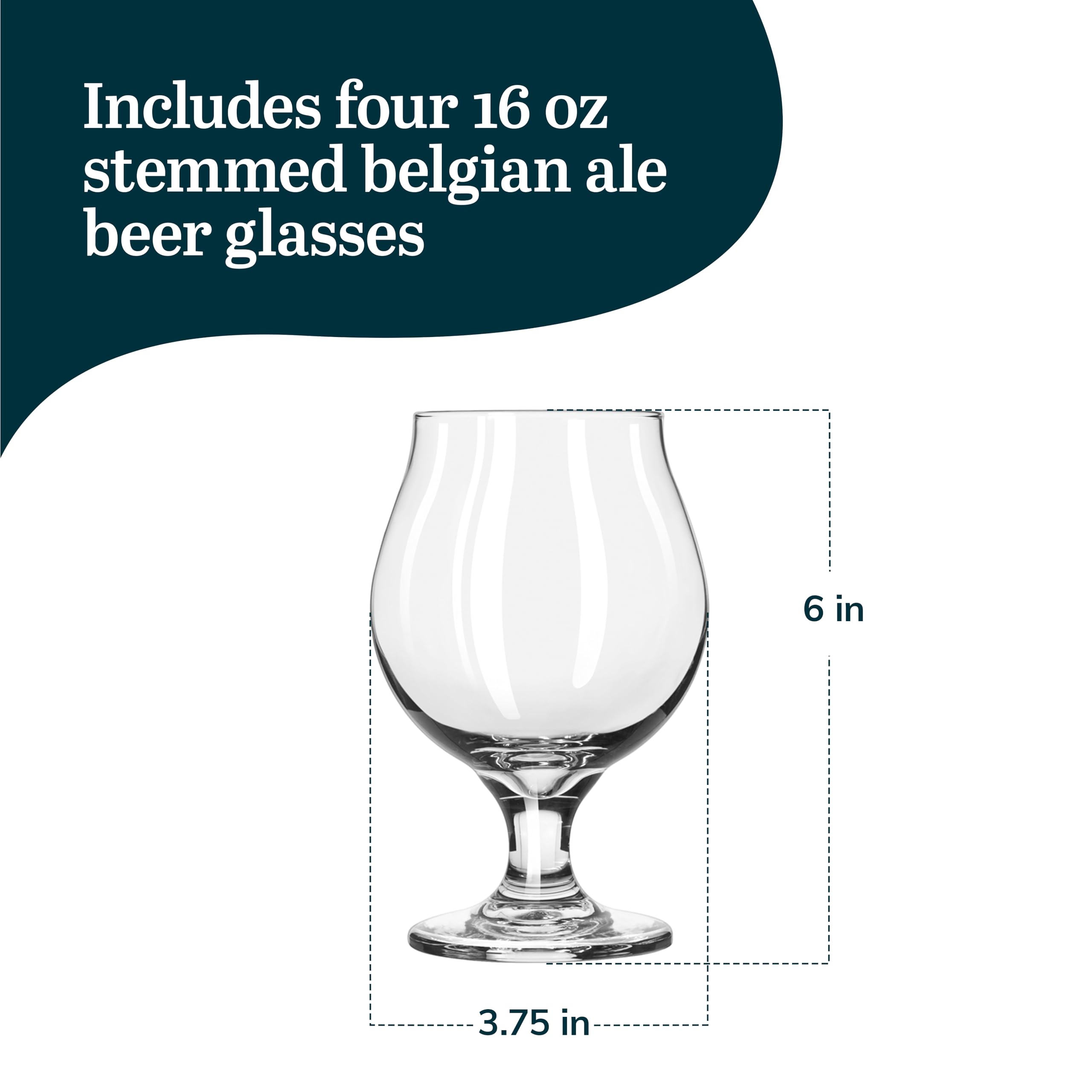 Libbey aroma-enhancement tulip bowl captures beer aroma and head.