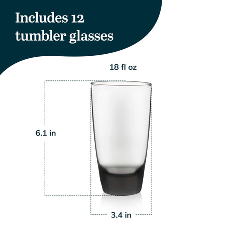 Libbey Classic tumbler features a gentle curve for comfortable grip during meals or parties