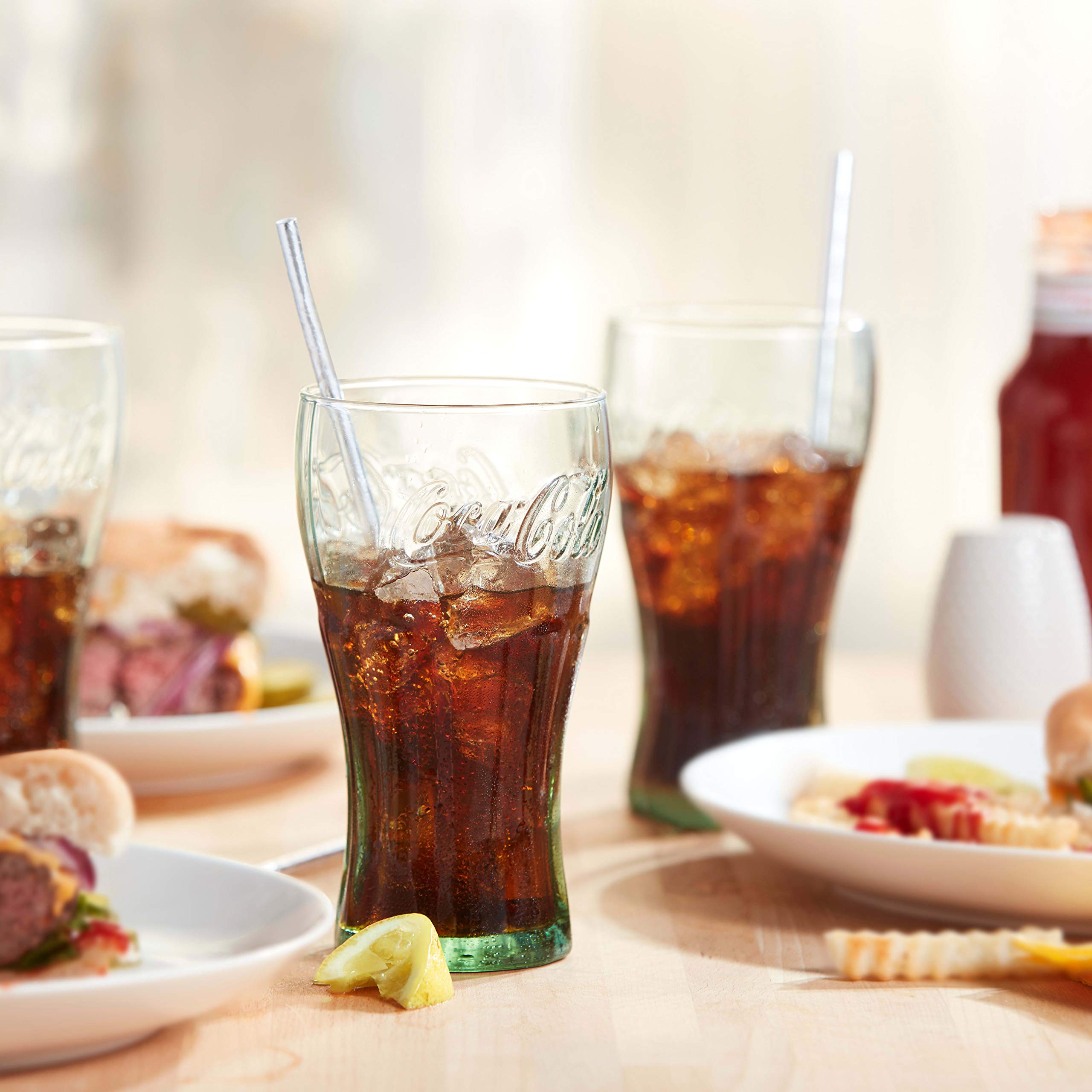 Libbey Coca-Cola tumbler with wide mouth preserves foam for a rich pour.