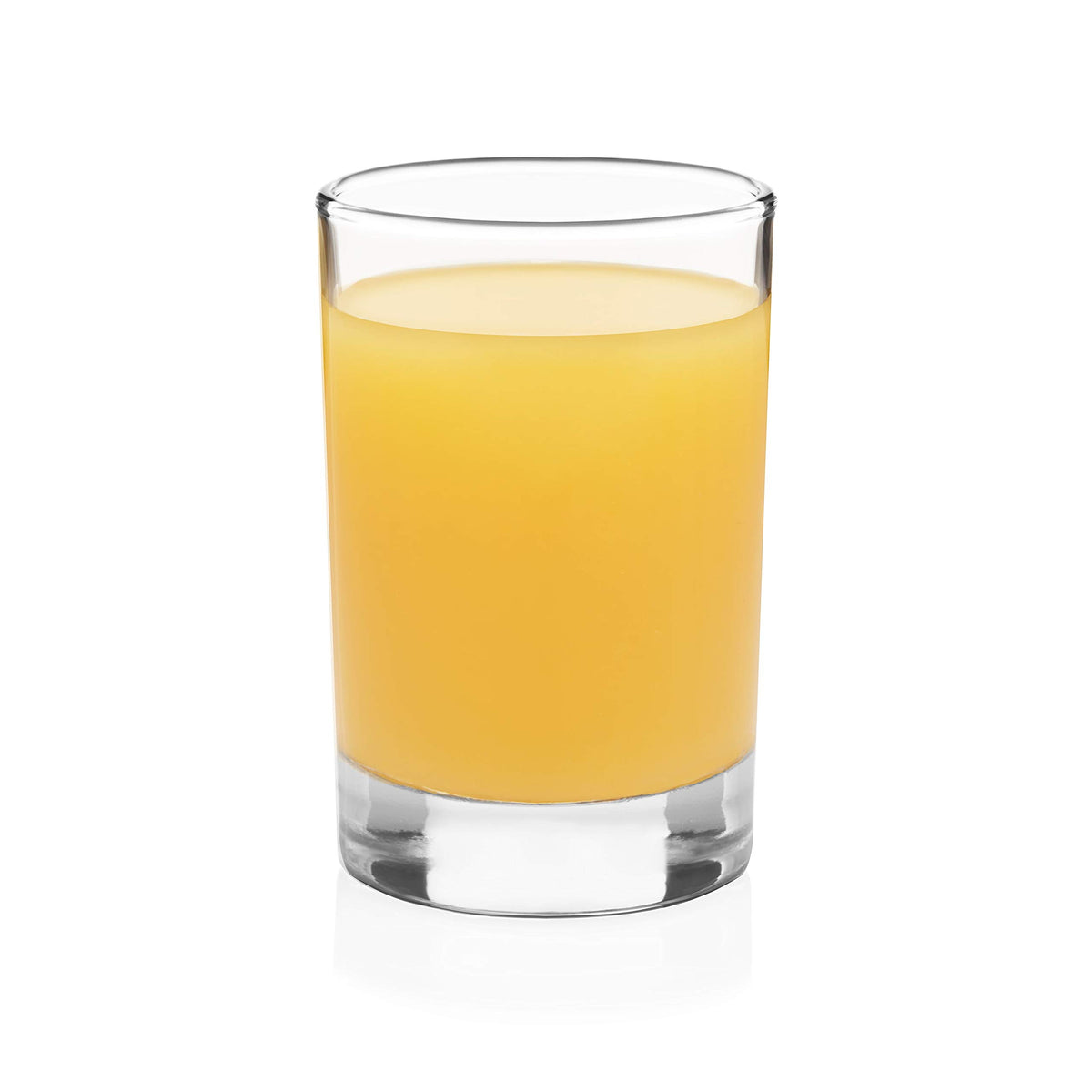Libbey heavy base juice glasses, four-set, 5.5 oz, ideal for breakfast juices.