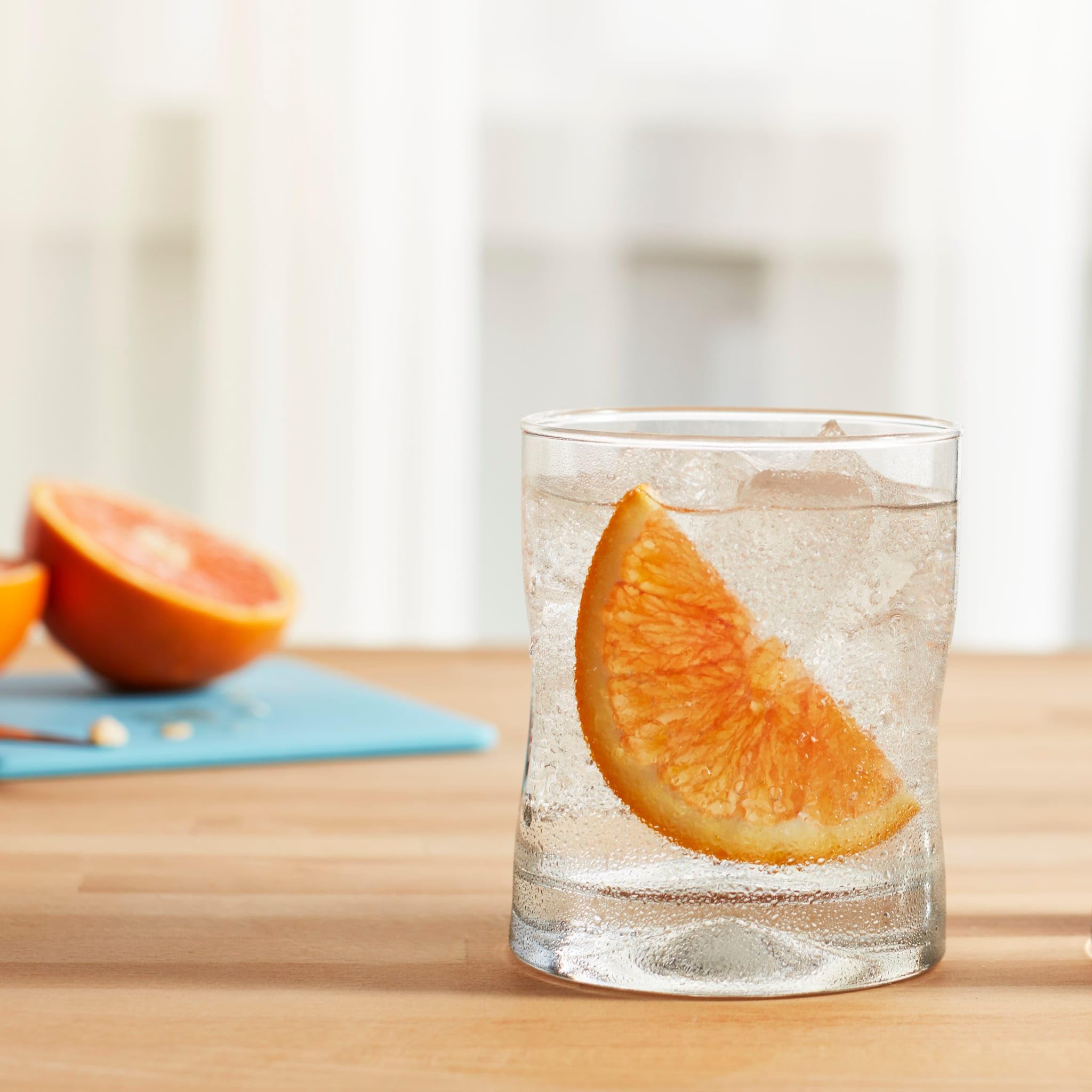 Libbey Impressions rocks glass highlighting the dimpled grip design.