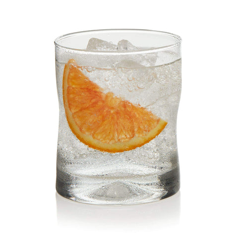 Libbey Impressions rocks glass with a four-dimpled grip for easy handling.