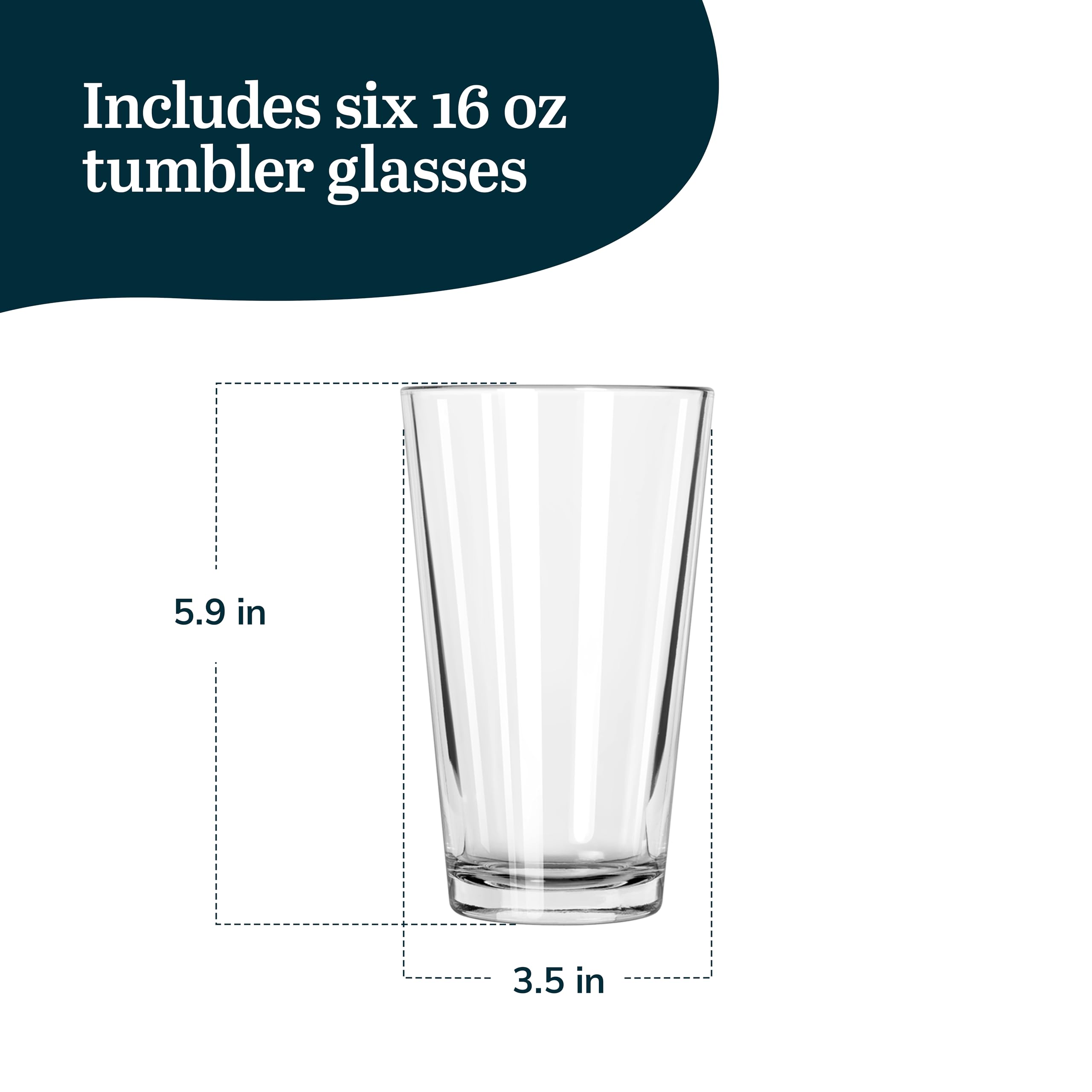 Modern Libbey glassware dishwasher safe for quick cleanup and shine.