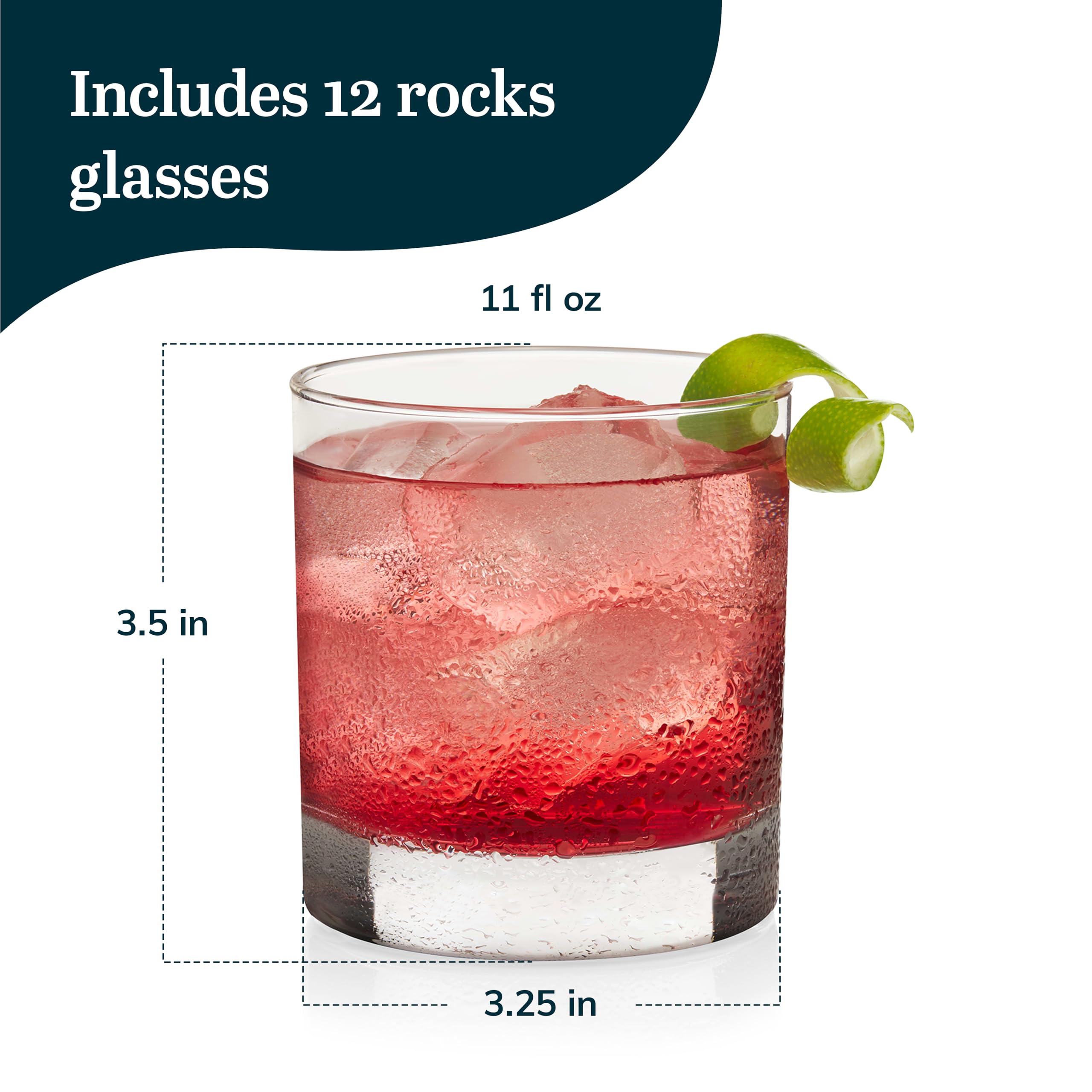 Rocks glasses on the table, perfect for intimate dinners.