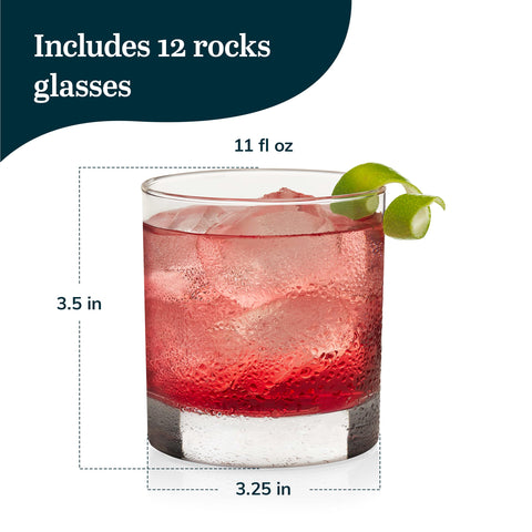 Rocks glasses on the table, perfect for intimate dinners.