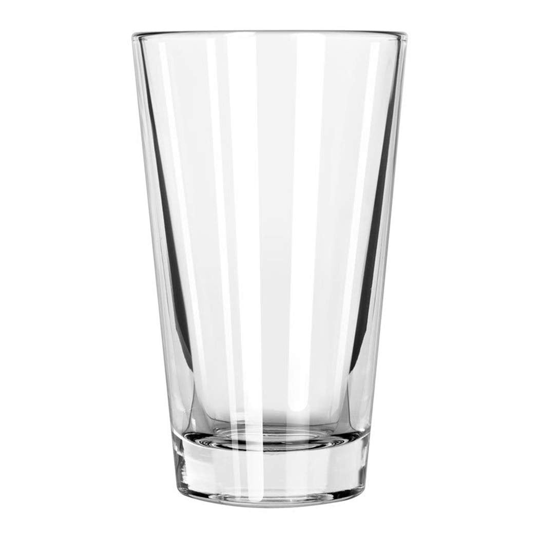 Libbey 1639HT pint glass with Duratuff rim, durable for busy bars