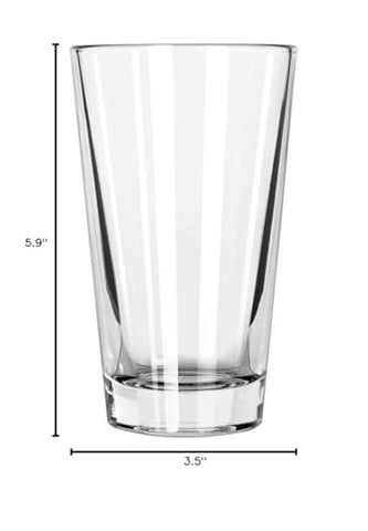Libbey 16oz pint glass in a four-pack for everyday service