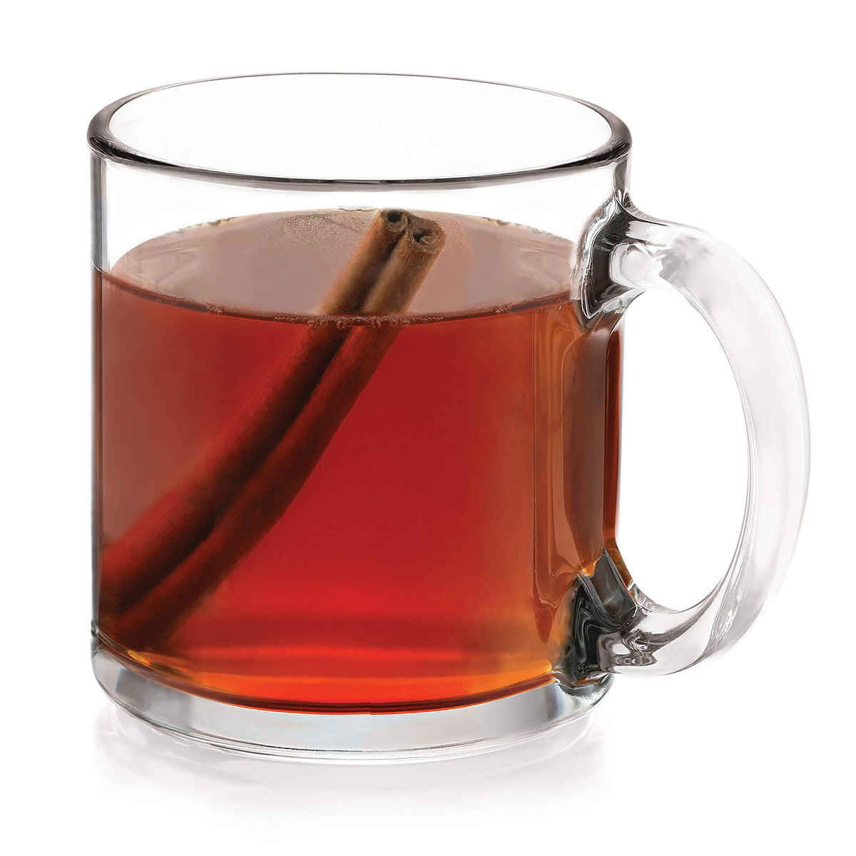 Libbey Robusta four pack glass mugs with a minimalist clear design for everyday use