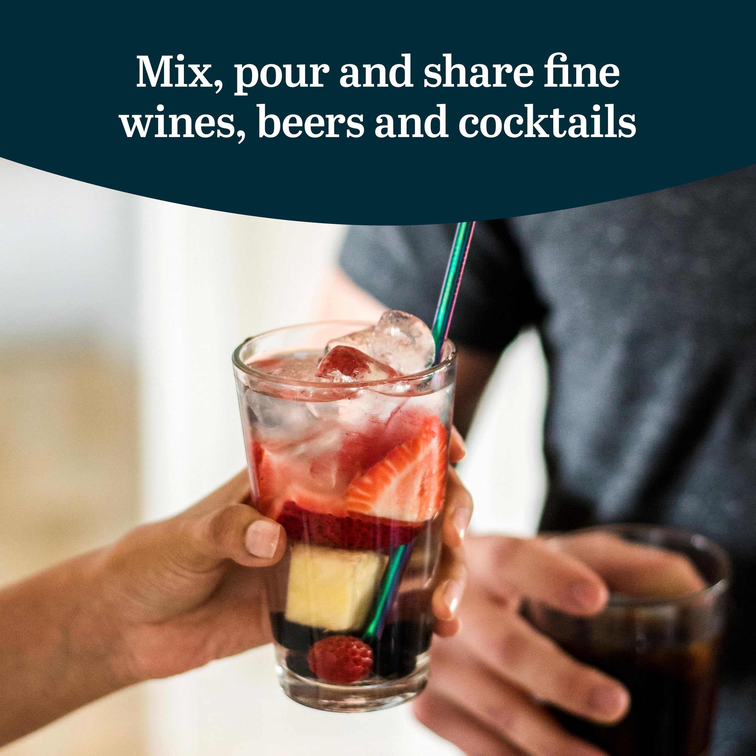 Wine, beer, cocktails served in Libbey 16oz glasses for entertaining guests.