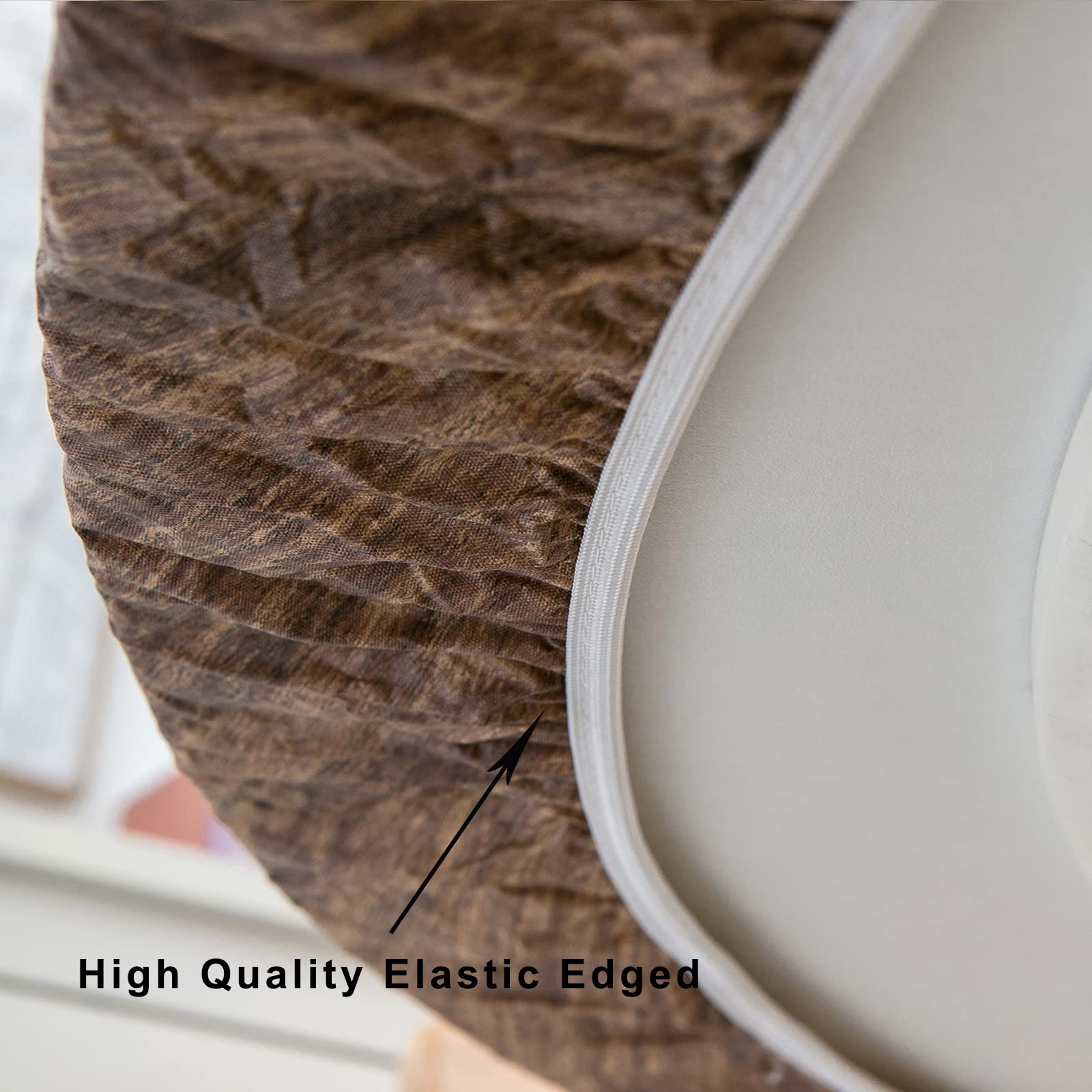 LIBERECOO indoor dining scene featuring stain-resistant vinyl fabric.