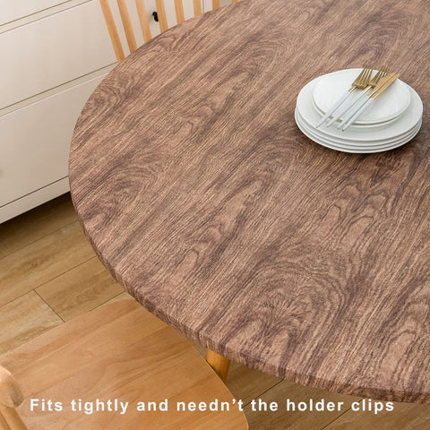 LIBERECOO waterproof tablecloth protects surfaces during meals and spills.