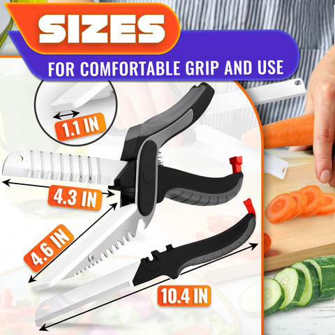 LIBERHAUS Cutting Board Scissors bottle opener feature for quick kitchen access.