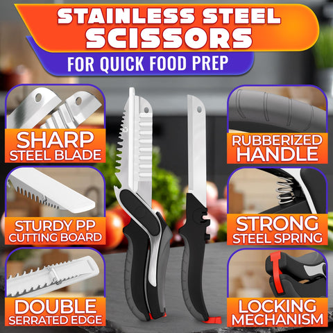 LIBERHAUS Cutting Board Scissors fish scaler for easy seafood prep.