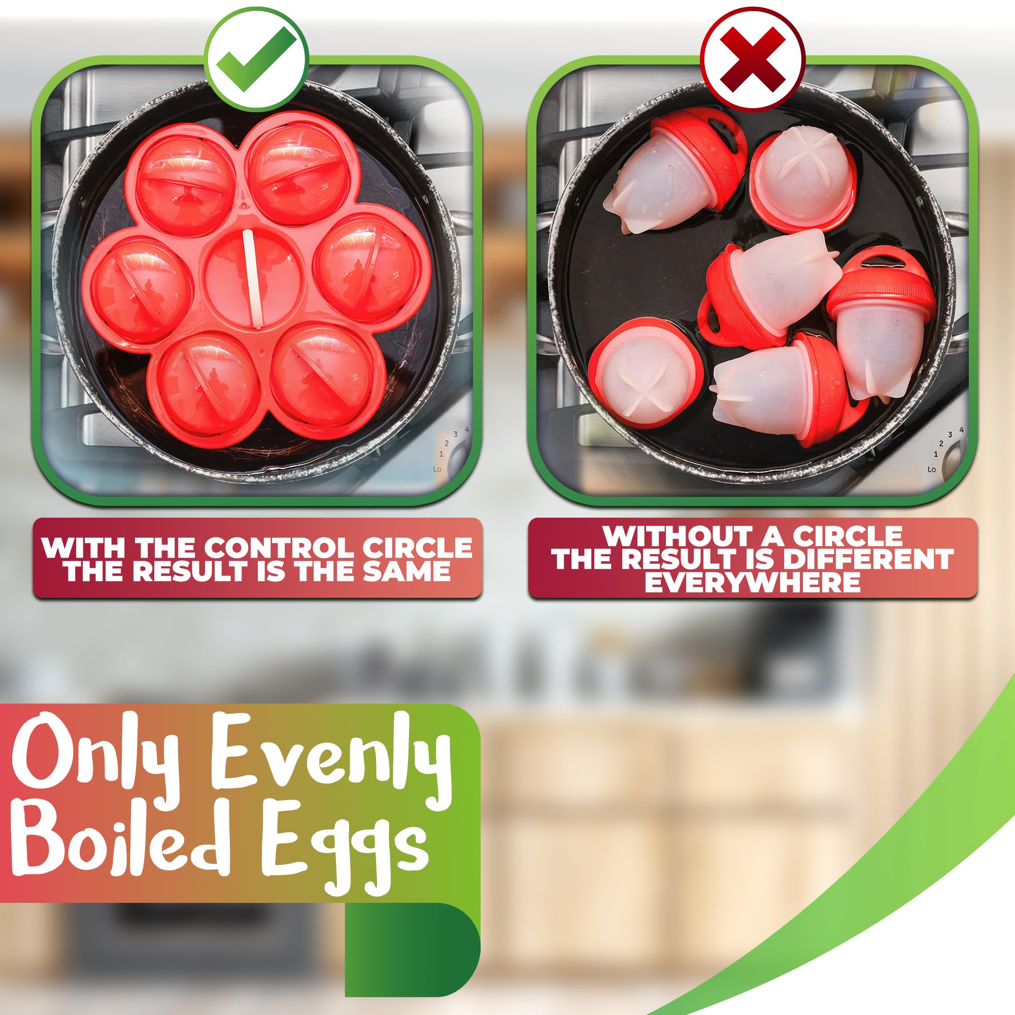 LIBERHAUS six pods arranged for no-shell poached options