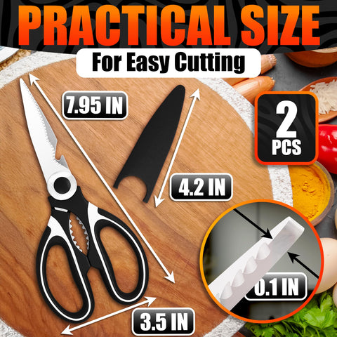 LIBERHAUS heavy-duty kitchen scissors with non-slip handles for precise cuts.