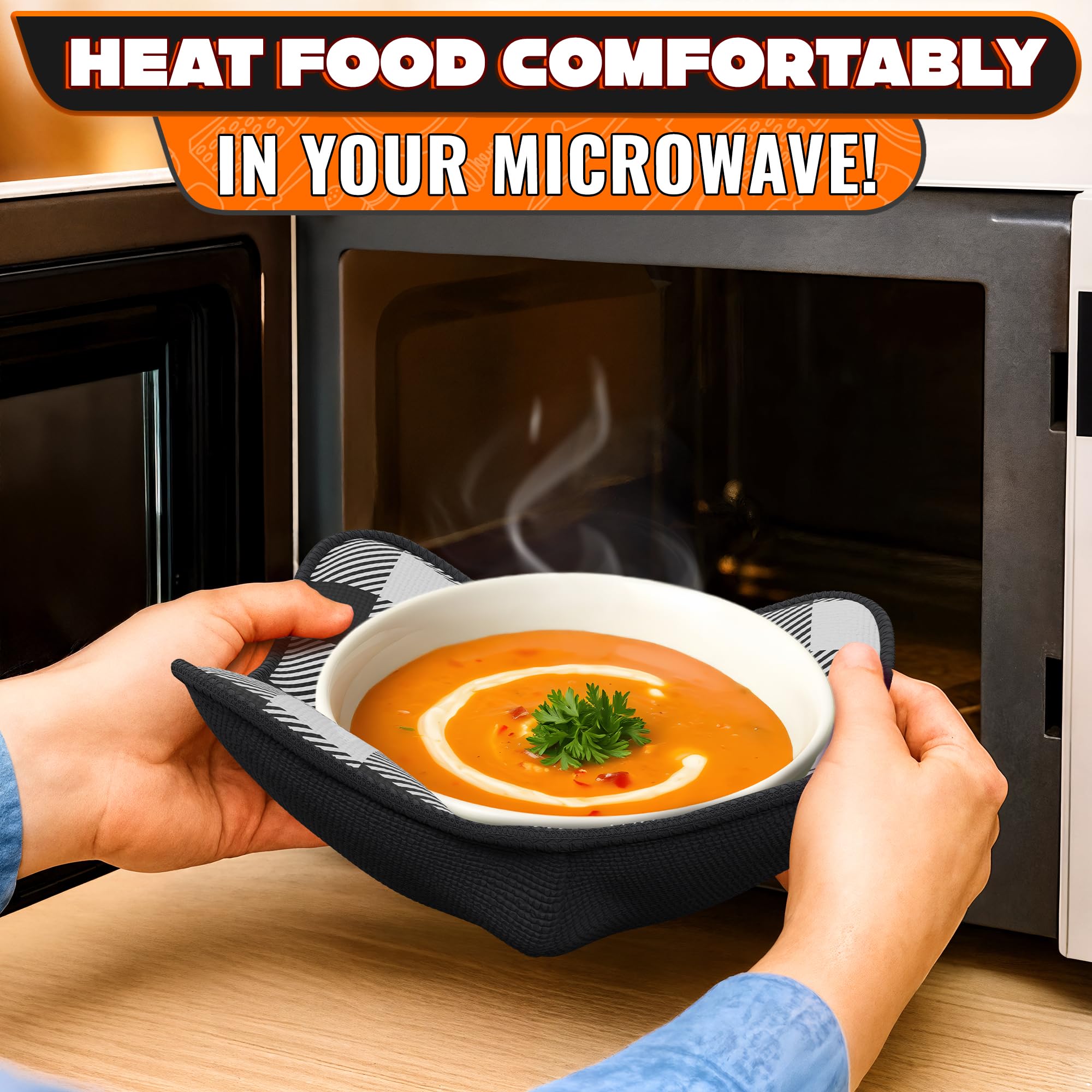 LIBERHAUS dishwasher-safe cozies simplify post-meal cleanup.