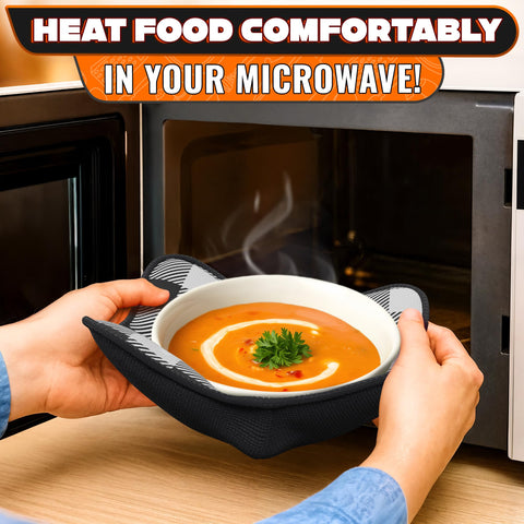 LIBERHAUS dishwasher-safe cozies simplify post-meal cleanup.