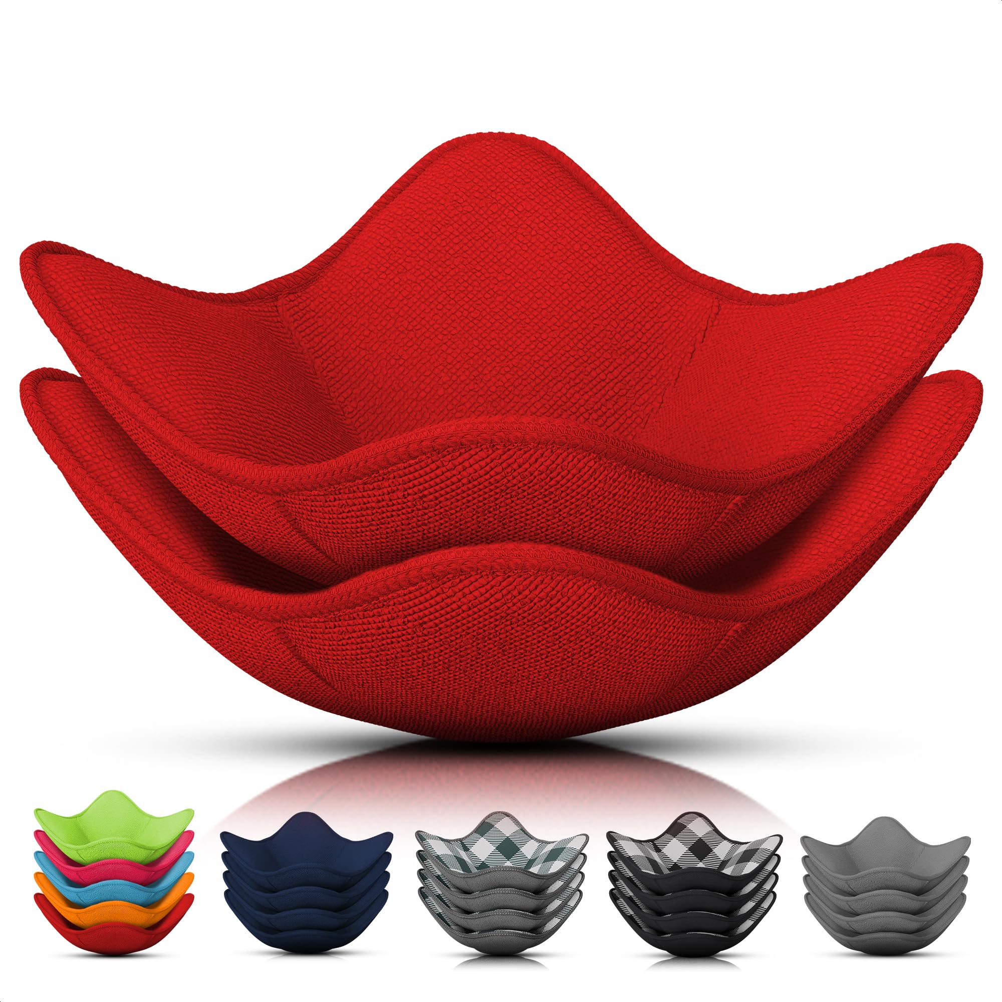LIBERHAUS microwave bowl cozy pair protects fingers when lifting hot bowls.