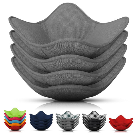 LIBERHAUS grey bowl holder close up showing heat resistant fabric texture