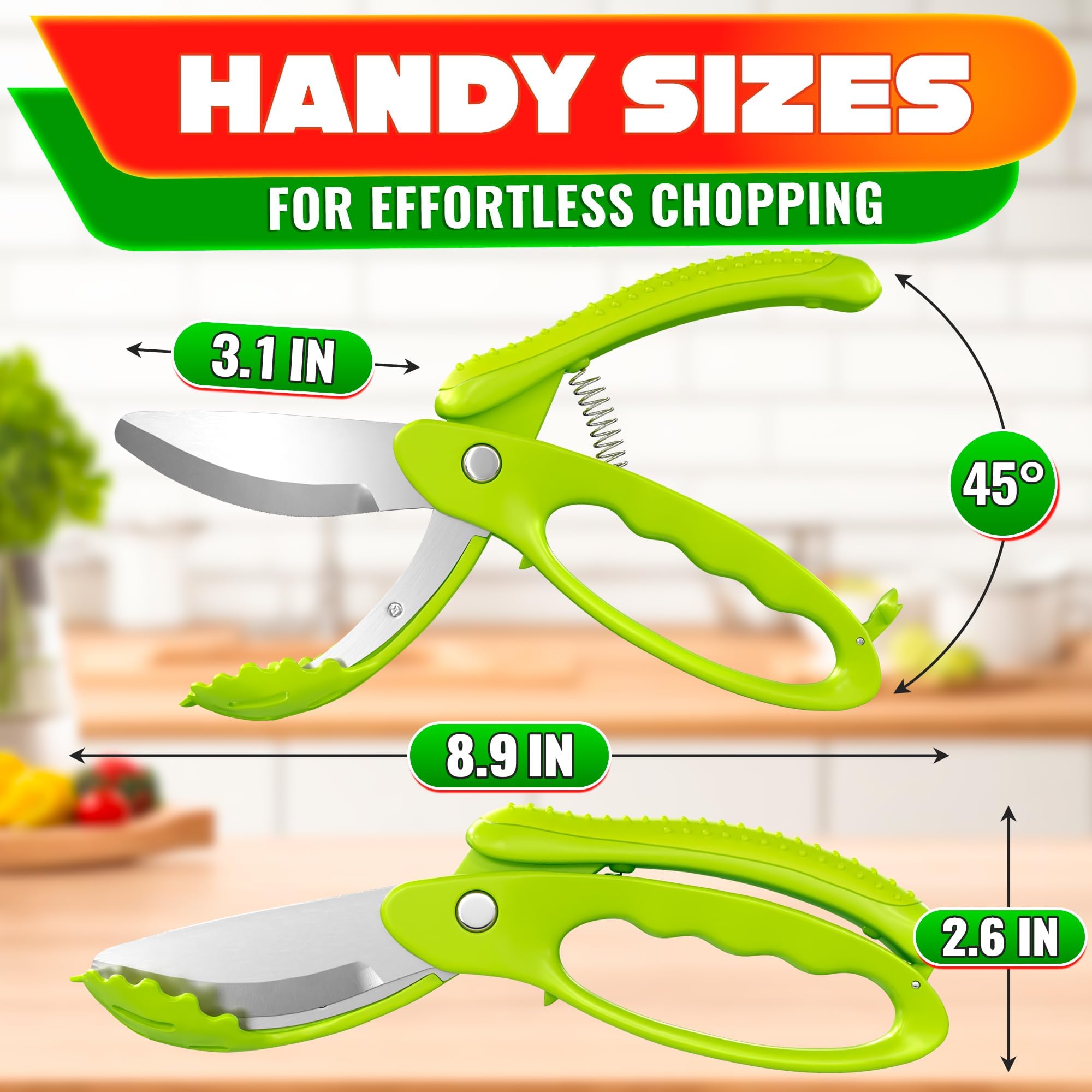 LIBERHAUS salad scissors micro-serrated blades for precise cuts