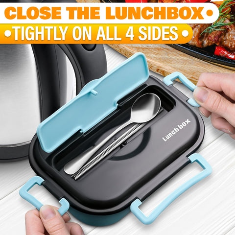 LIBERHAUS Tiffin Lunch Box spoon and chopsticks included for convenience
