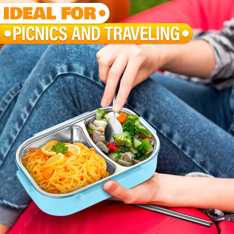 LIBERHAUS Tiffin Lunch Box stackable design saves space