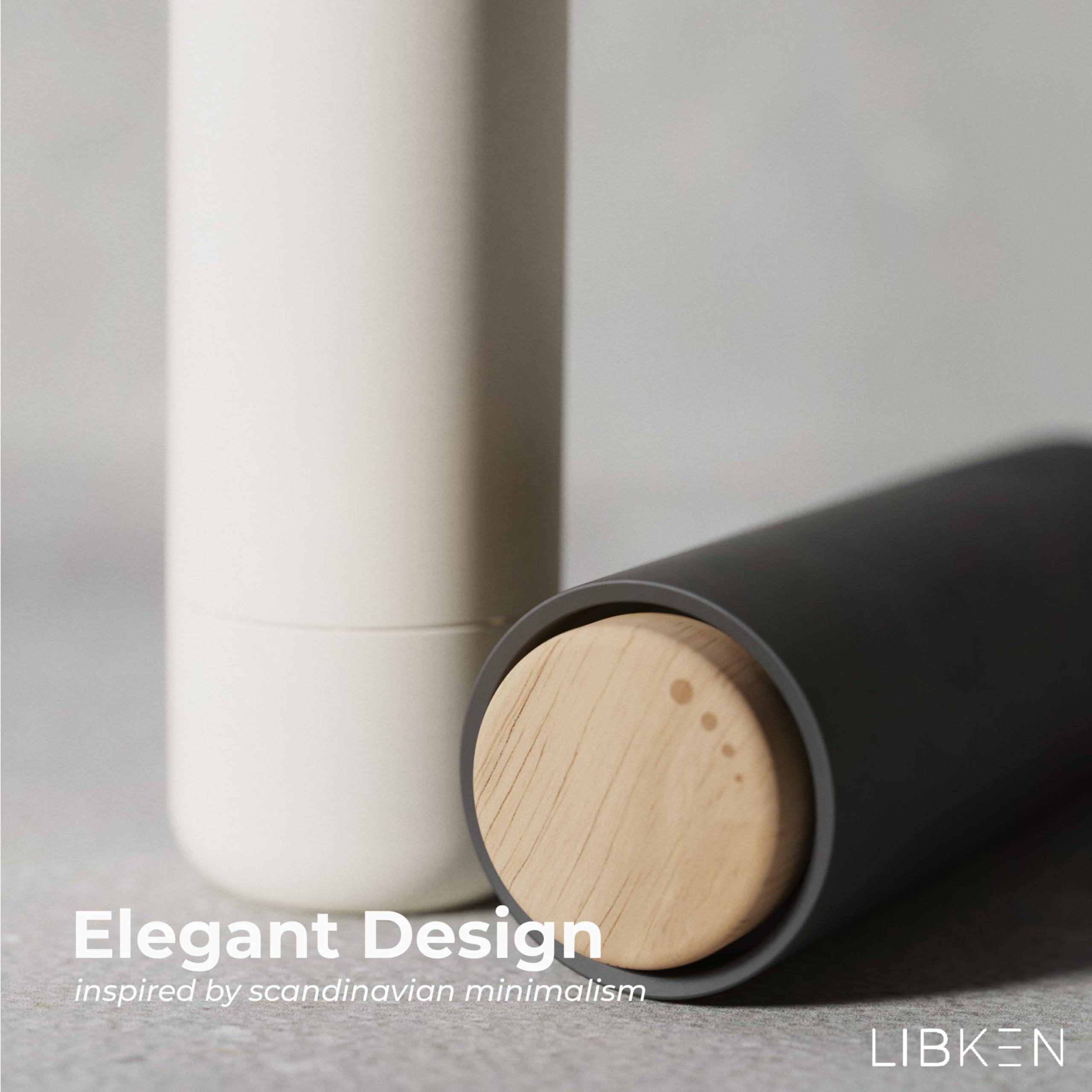 LIBKEN easy-refill lid simplifies refilling without mess.