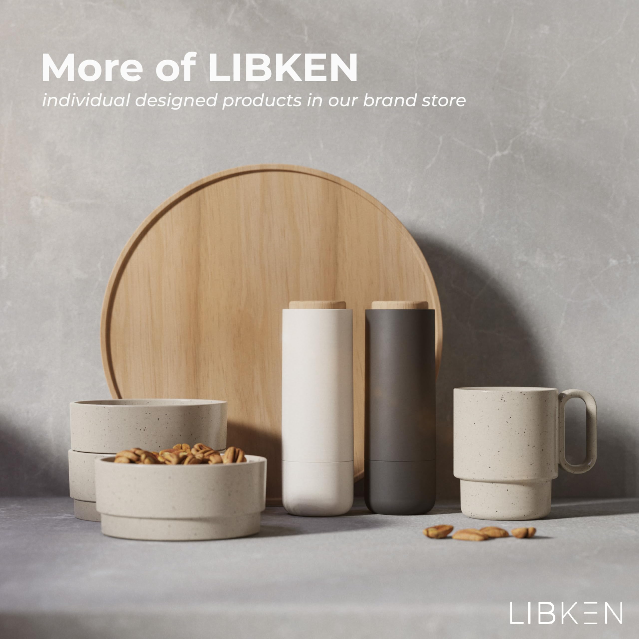 LIBKEN bamboo lid design adds warmth and versatile use to the basket.