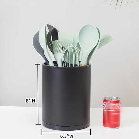 LIBODOUR dishwasher safe utensil holder with drainage for quick drying.