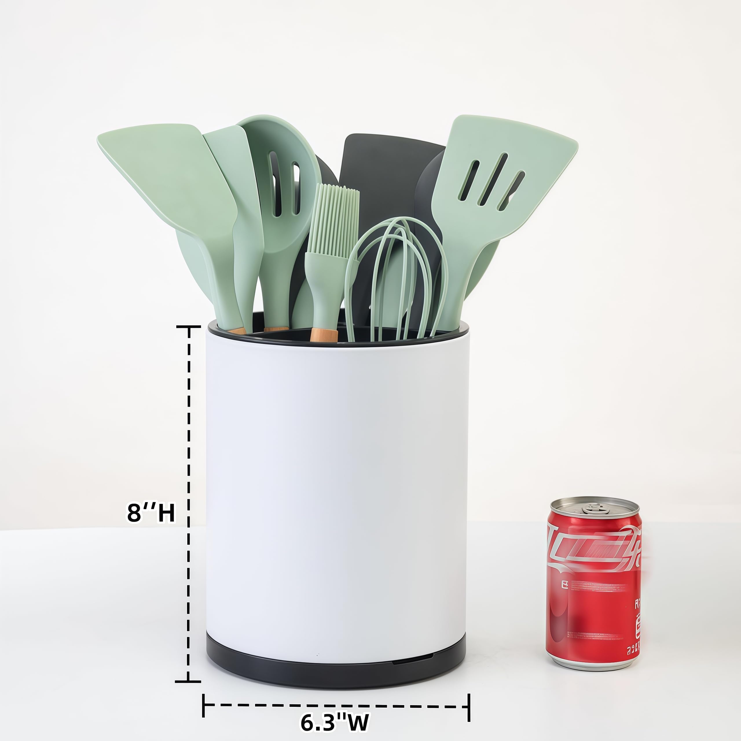 LIBODOUR dishwasher safe utensil caddy with drainage holes for quick drying