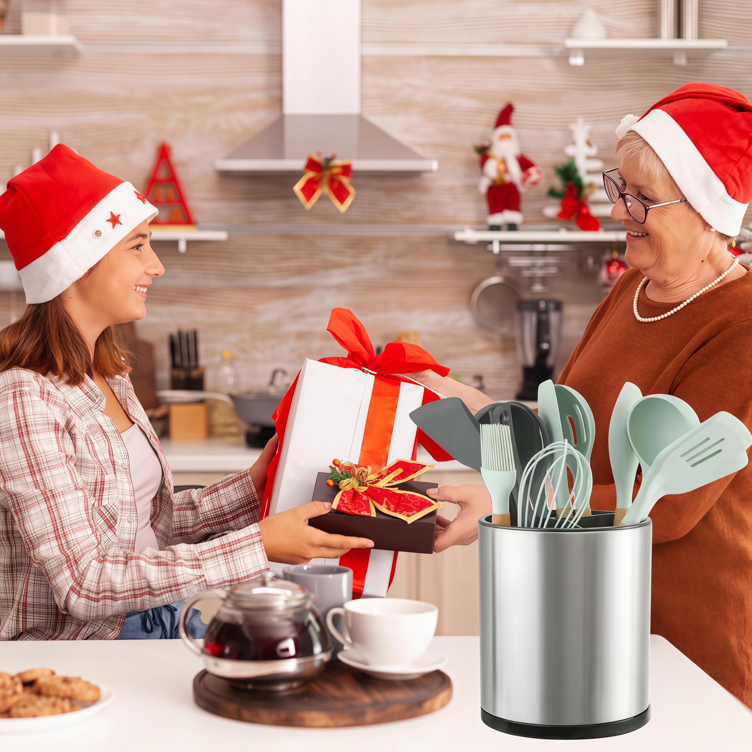 LIBODOUR extra-large base fits 15 large-handled tools for clutter-free counters