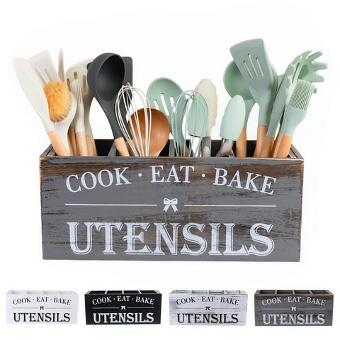 LIBODOUR large-capacity utensil holder on counter keeping spatulas organized
