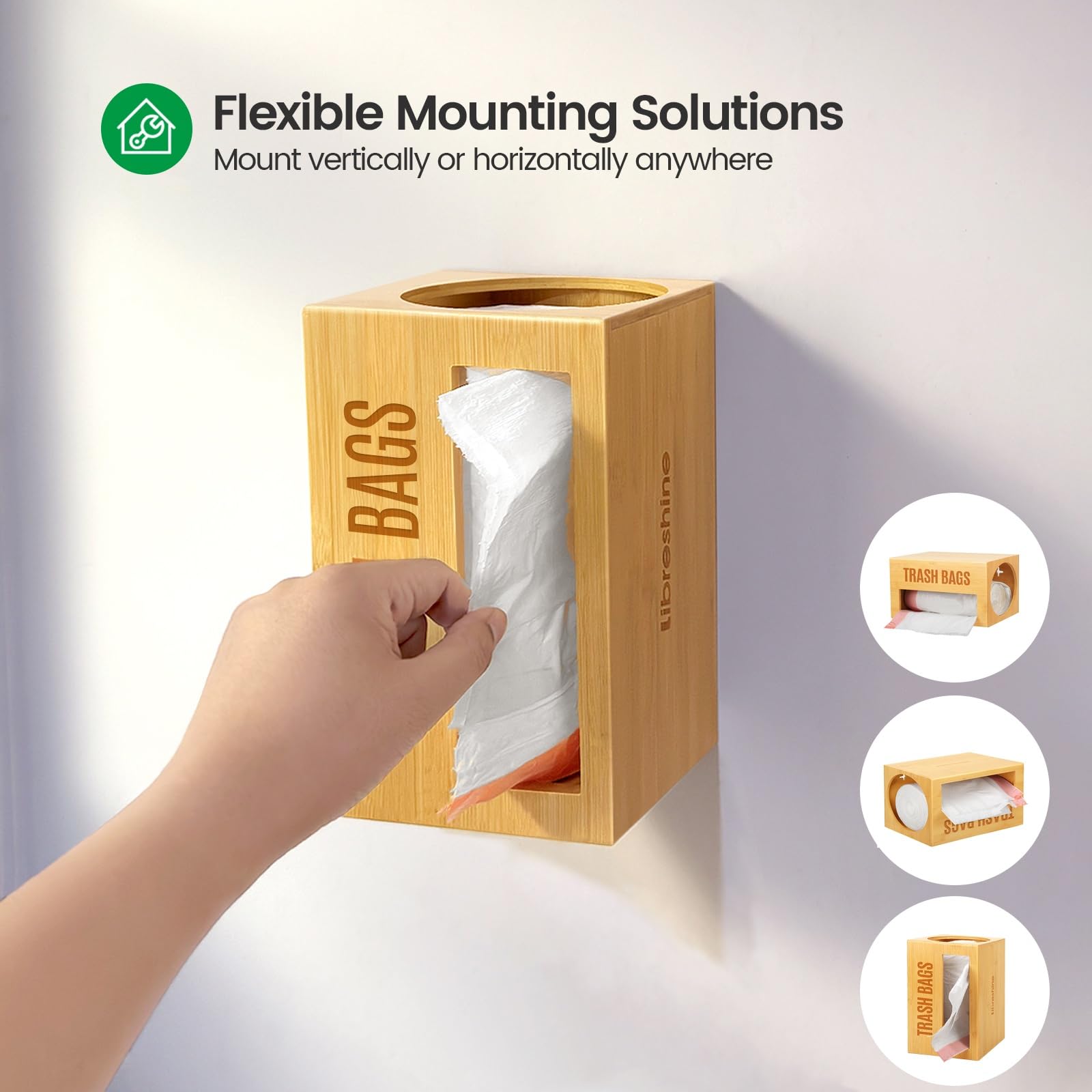 Libreshine 2 in 1 space saving design illustrated with bags