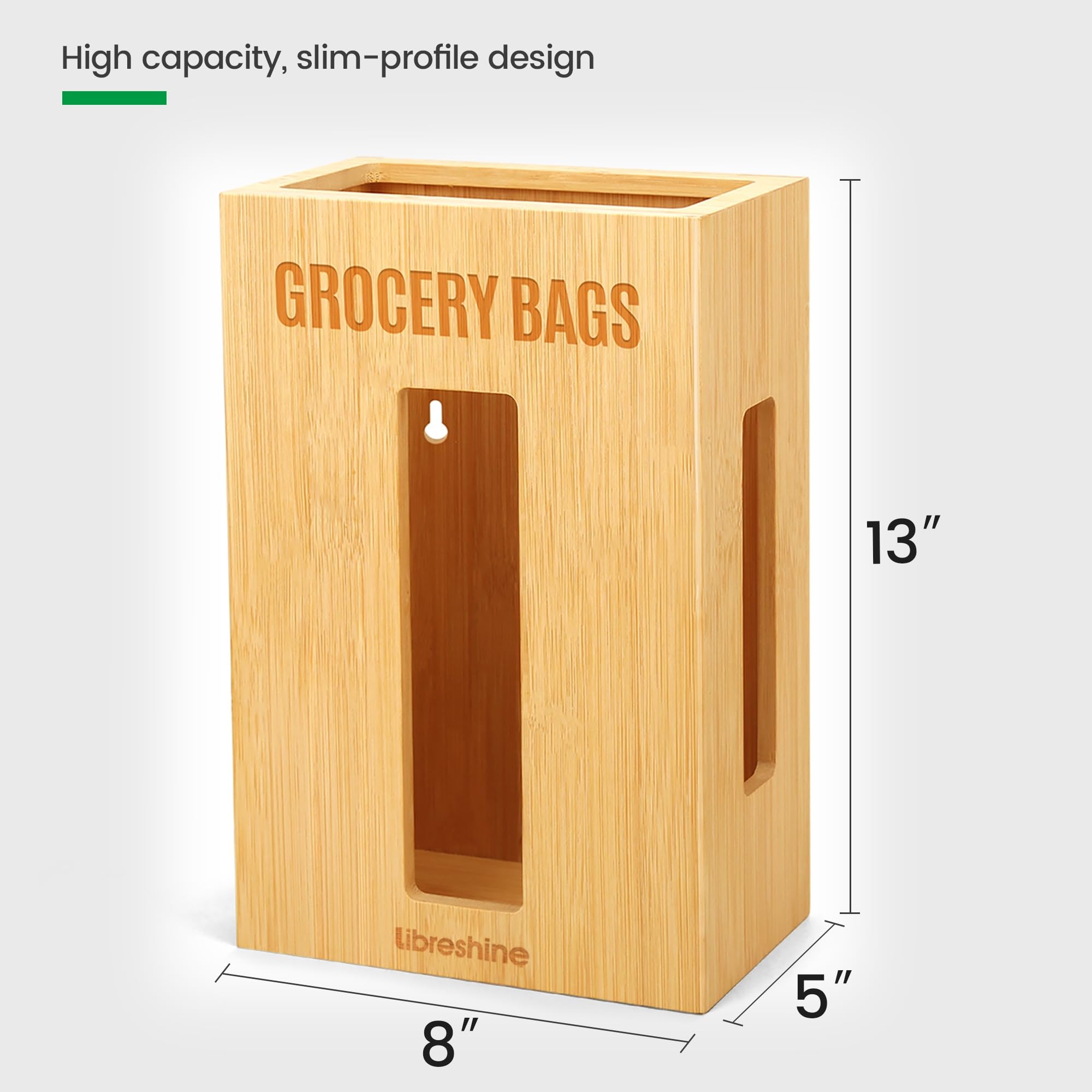 Libreshine snag-free edges enable smooth one-handed bag removal.