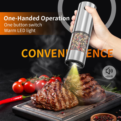 Lidaop grinder with warm LED light guides precise seasoning