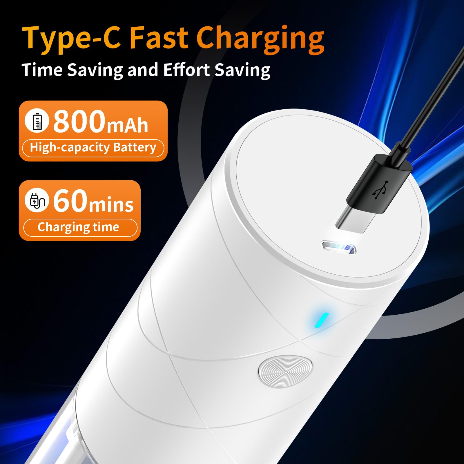 Lidaop setup includes USB-C charging cable for quick recharges.