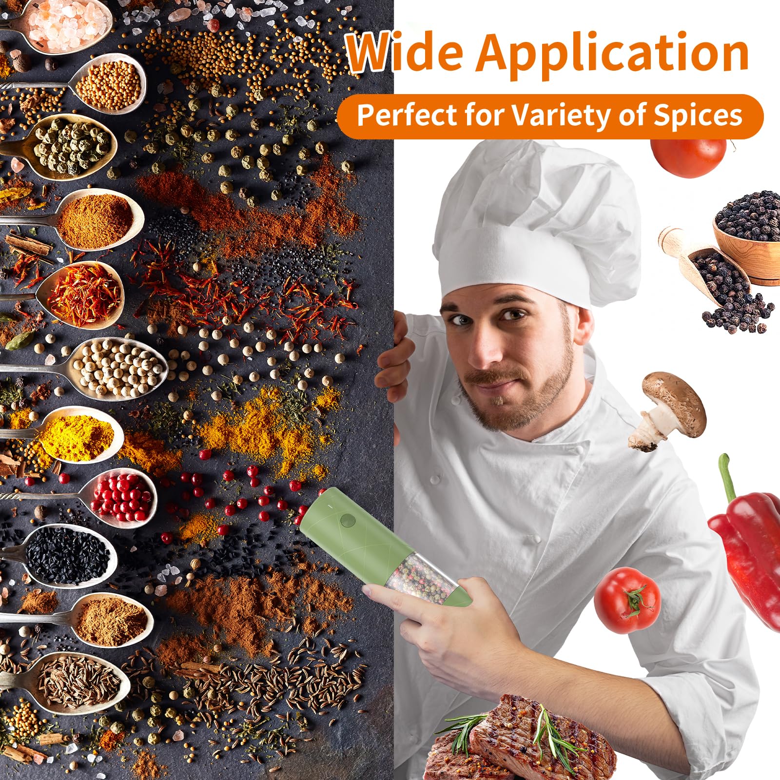 Lidaop versatile grinder for kitchen, restaurant, or outdoor use